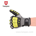 Hespax Anti-impact TPR Mechanical Work Gloves Nitrile Dipped